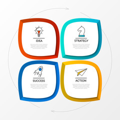 Infographic design template. Business concept with 4 steps