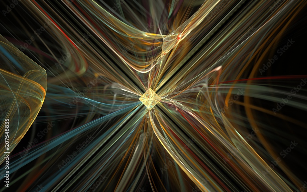 Fototapete digital generated image in the form of abstract geometric shapes of various shades and colors for us