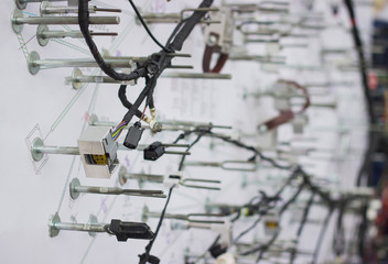 Close up shot of car engine