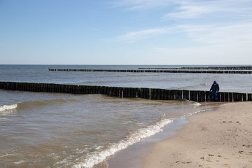 Fototapeta na wymiar Strand von Zempin