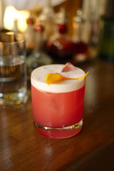 Soft focus photo of cocktail bitter almond