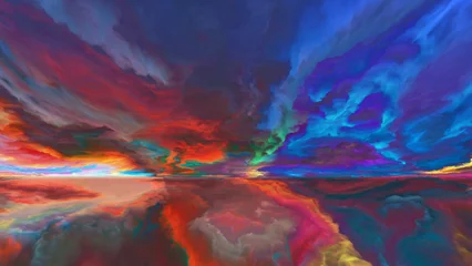 Rolgordijnen Rijken van abstract landschap © agsandrew