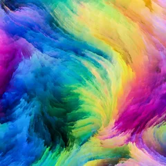 Tuinposter Mix van kleuren Kleurrijke verfillusies