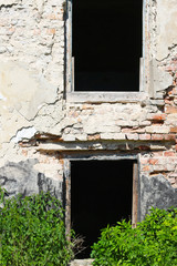 two old broken windows