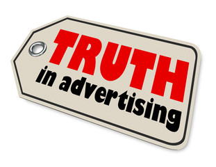 Truth in Advertising Price Tag Honest Business 3d Render Illustration