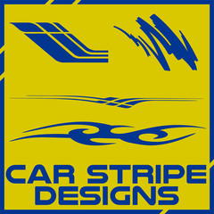 Tribal and cool Car stripe design set. Adhesive vinyl sticker designs