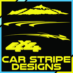 Tribal and cool Car stripe design set. Adhesive vinyl sticker designs