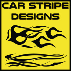 Tribal and cool Car stripe design set. Adhesive vinyl sticker designs