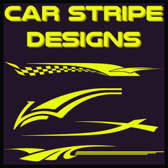 Tribal and cool Car stripe design set. Adhesive vinyl sticker designs