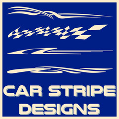 Tribal and cool Car stripe design set. Adhesive vinyl sticker designs