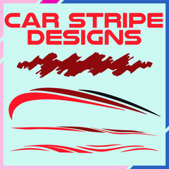 Tribal and cool Car stripe design set. Adhesive vinyl sticker designs