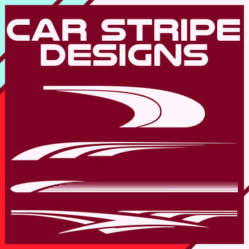 Tribal and cool Car stripe design set. Adhesive vinyl sticker designs