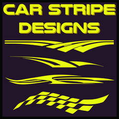 Tribal and cool Car stripe design set. Adhesive vinyl sticker designs