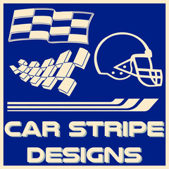 Tribal and cool Car stripe design set. Adhesive vinyl sticker designs