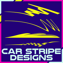 Tribal and cool Car stripe design set. Adhesive vinyl sticker designs