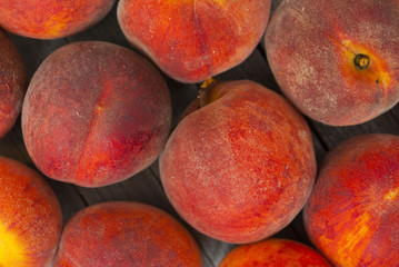 Peaches on wooden