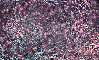 Purple star shape and blurry abstract background fantastic galaxy imitable.