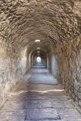 Bergama Acropolis. Archways in the ruins of the ancient city of Pergamon ( Bergama), Izmir, Turkey.