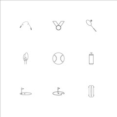 Sport And Recreation outline vector icons set © Birgul