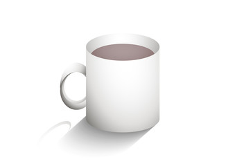 mug of coffee with shadow