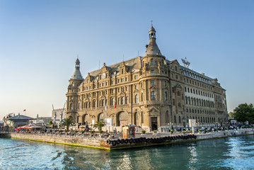 Istanbul, Turkey, 22 June 2006: The Kadikoy district of Istanbul. Haydarpasa Railway Station