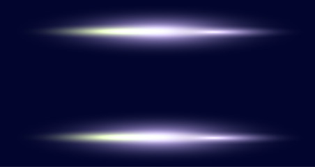 Blue Glowing light effects on blue background. Optical flare objects . Vector abstract blue flashes