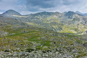 Amazing Landscape with Dark clouds Spano Pole, Pirin Mountain, Bulgaria