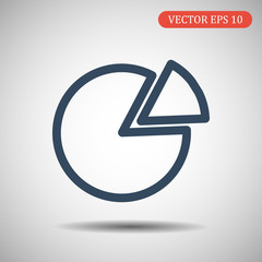 Pie Chart Icon.Vector illustration.Eps 10.