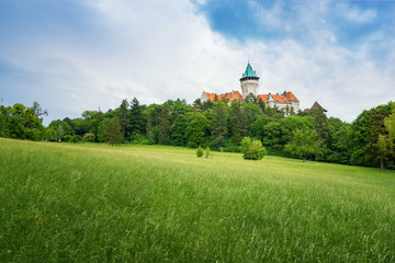 Fototapeta na wymiar Smolenice castle, built in the 15th century in Little Carpathian Mountains (SLOVAKIA)