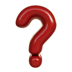 Question mark isolated on white background