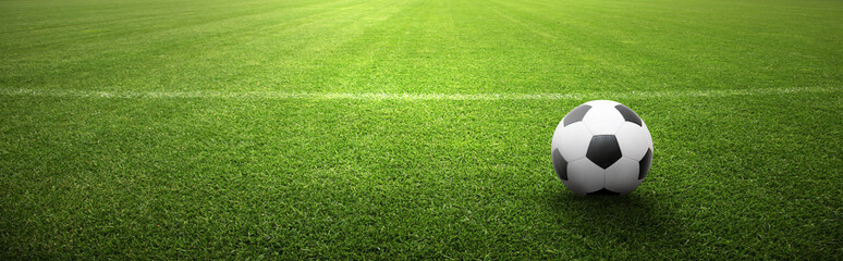 Ball auf dem Fussballplatz