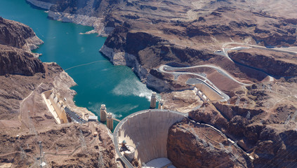 The Hoover Dam, between Nevada and Arizona, USA