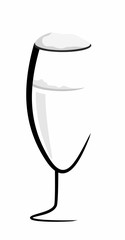 sketch of beer glass 