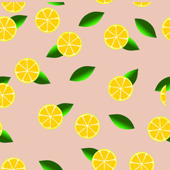 Lemon seamless pattern illustration vector