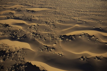 Fototapeta na wymiar Aerial view of Namib desert sand dunes