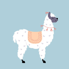 Vector illustration of  llama