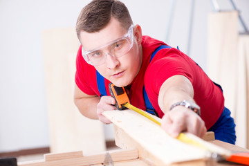 Contractor working in the workshop