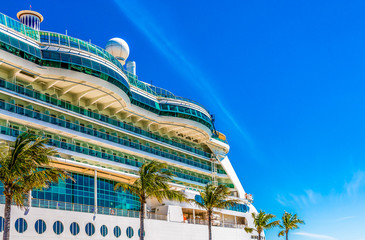 Curved Glass Over Balconies on Luxury Cruise Ship