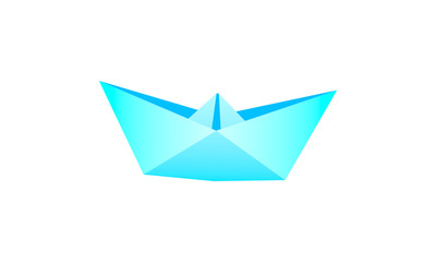 Ship origami vector