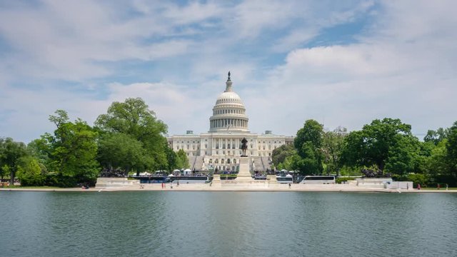 4k hyperlapse video of United States Capitol
