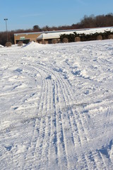 snow tire tracks