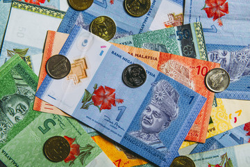 Fototapeta na wymiar マレーシアの通貨 リンギット