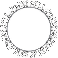 rabbit border design background