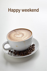 latte art of hot coffee