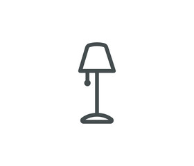 Electric stand table lamp icon 