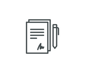 Document icon with pen