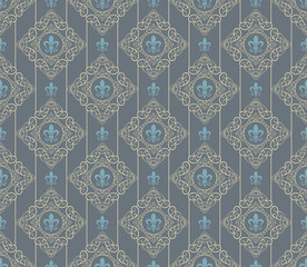 Seamless pattern, old-fashioned, vector background