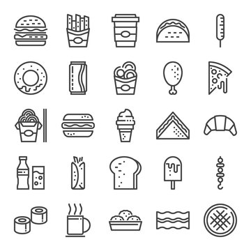 fast food pixel perfect icons