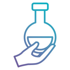 hand lifting tube test isolated icon vector illustration design