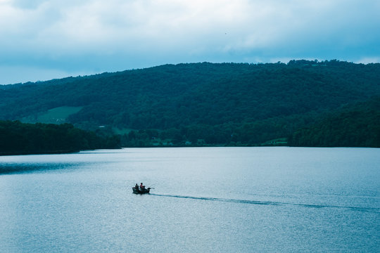 boat in beautiful lake